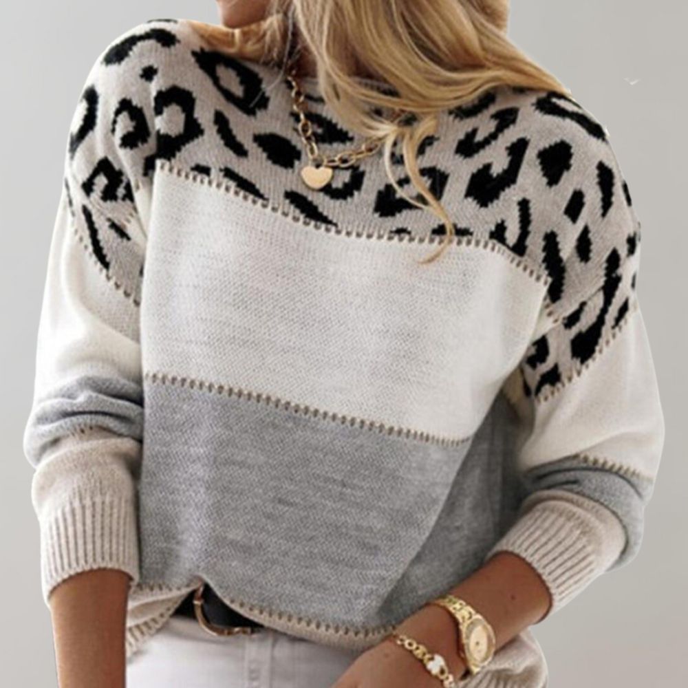 Charlene | Pulover z leopardjim vzorcem