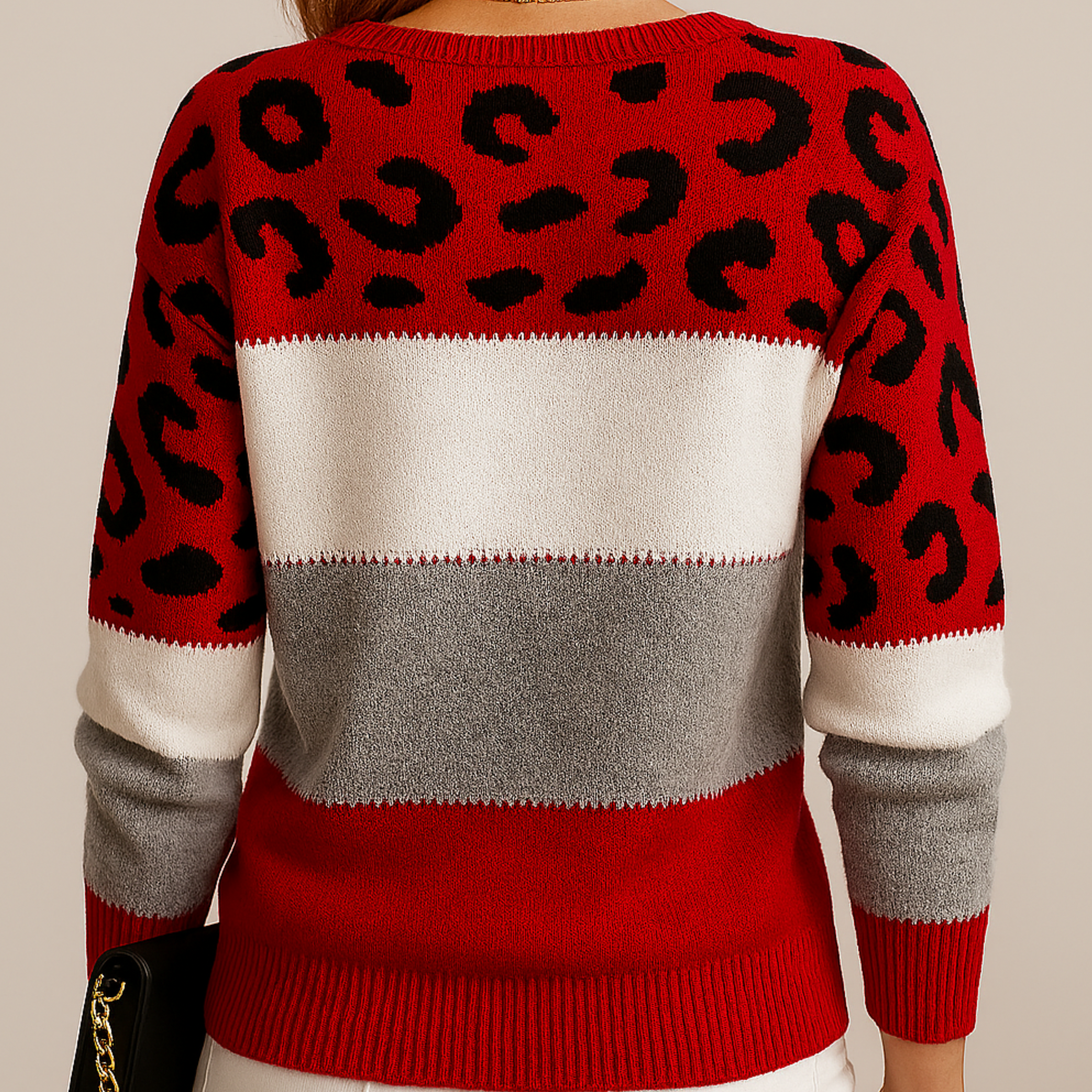Charlene | Pulover z leopardjim vzorcem