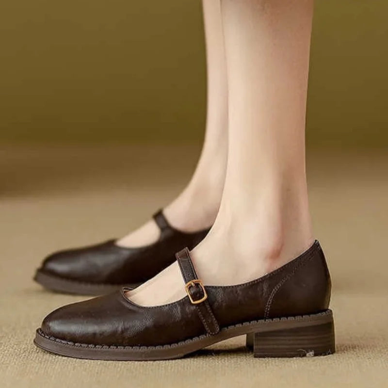 Mary-Jane™| Klasične Udobne Mary Janes Iz Usnja