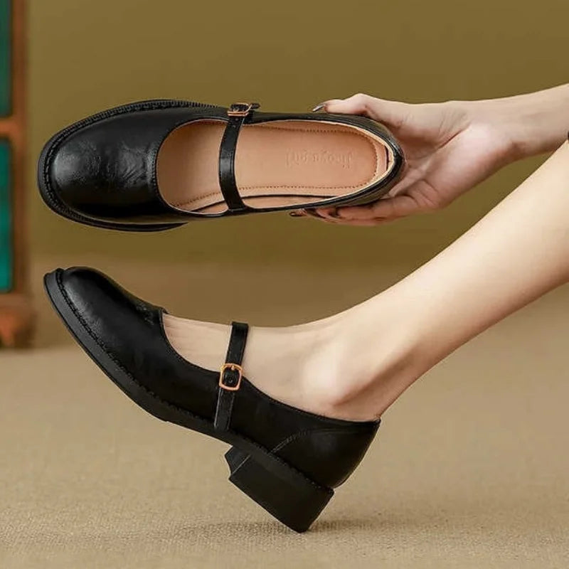 Mary-Jane™| Klasične Udobne Mary Janes Iz Usnja