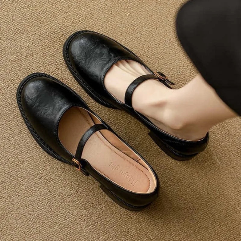 Mary-Jane™| Klasične Udobne Mary Janes Iz Usnja